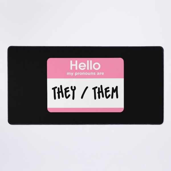 Item preview, Hello My Pronouns Are They Them Pastel Pink designed and sold by everything4eva.