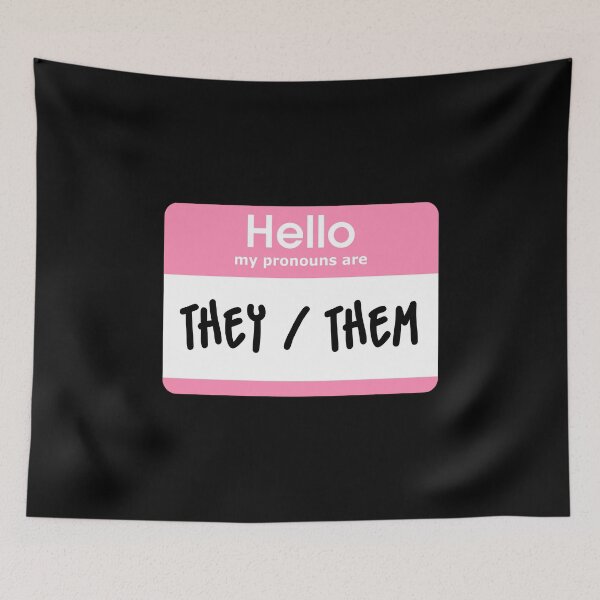 Item preview, Hello My Pronouns Are They Them Pastel Pink designed and sold by everything4eva.