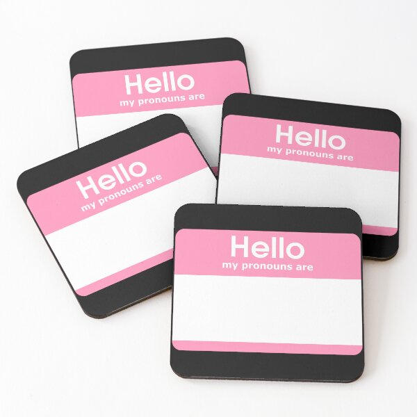 Item preview, Hello My Pronouns Are BLANK Pastel Pink designed and sold by everything4eva.