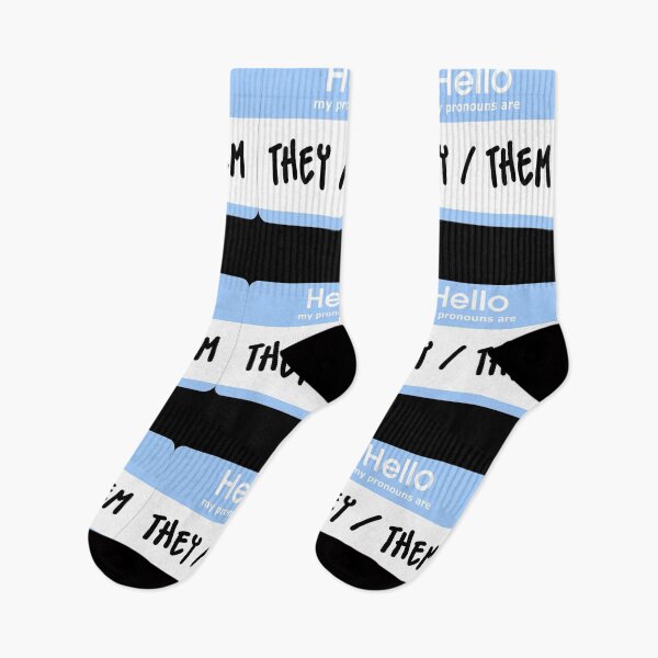 Item preview, Hello My Pronouns Are They Them Pastel Blue designed and sold by everything4eva.
