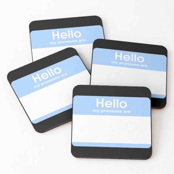 Item preview, Hello My Pronouns Are BLANK Pastel Blue designed and sold by everything4eva.