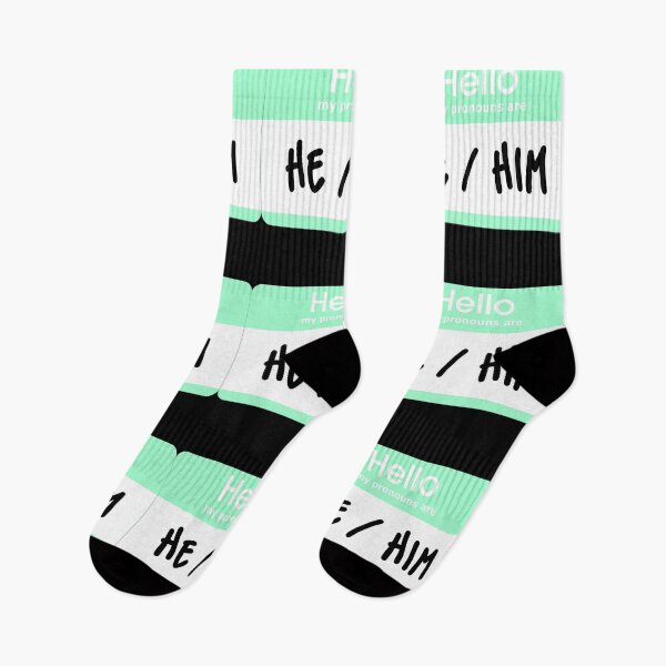 Item preview, Hello My Pronouns Are He Him Pastel Green designed and sold by everything4eva.