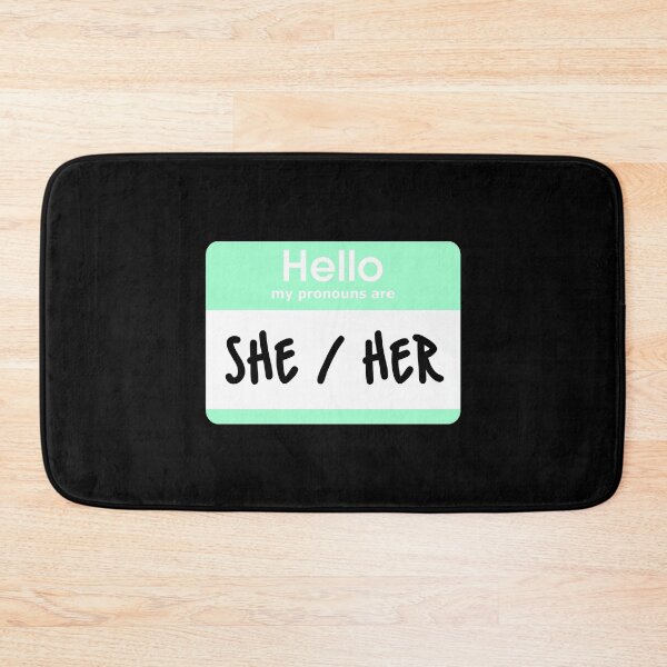 Item preview, Hello My Pronouns Are She Her Pastel Green designed and sold by everything4eva.