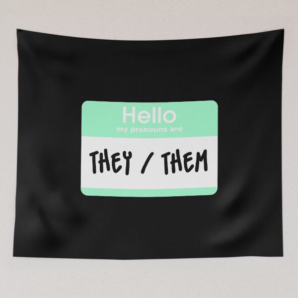 Item preview, Hello My Pronouns Are They Them Pastel Green designed and sold by everything4eva.
