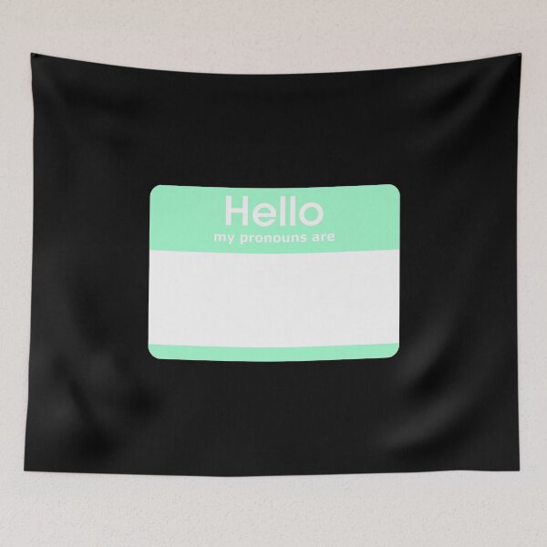Item preview, Hello My Pronouns Are BLANK Pastel Green designed and sold by everything4eva.