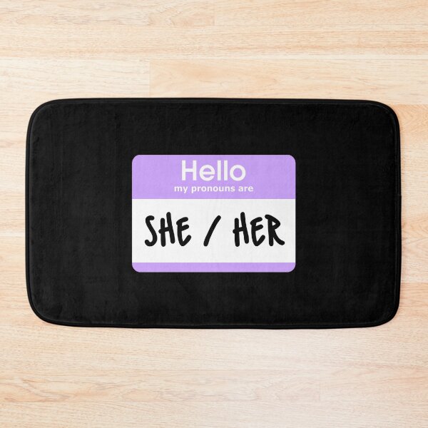 Item preview, Hello My Pronouns Are She Her Pastel Purple designed and sold by everything4eva.
