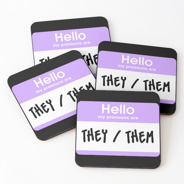 Item preview, Hello My Pronouns Are They Them Pastel Purple designed and sold by everything4eva.