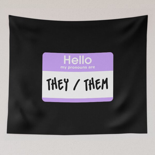 Item preview, Hello My Pronouns Are They Them Pastel Purple designed and sold by everything4eva.