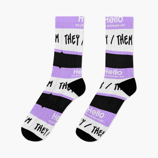 Item preview, Hello My Pronouns Are They Them Pastel Purple designed and sold by everything4eva.