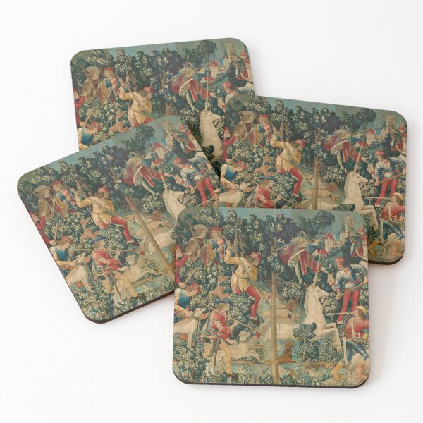 Item preview, 3. The Unicorn Crosses a Stream (from the Unicorn Tapestries) (1495–1505) designed and sold by unsung.art [].