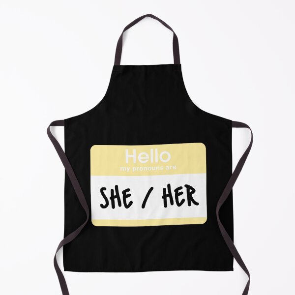Item preview, Hello My Pronouns Are She Her Pastel Yellow designed and sold by everything4eva.