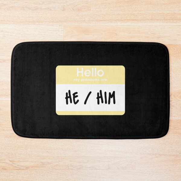 Item preview, Hello My Pronouns Are He Him Pastel Yellow designed and sold by everything4eva.