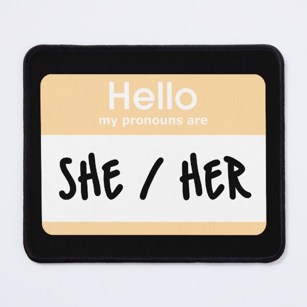 Item preview, Hello My Pronouns Are She Her Pastel Orange designed and sold by everything4eva.