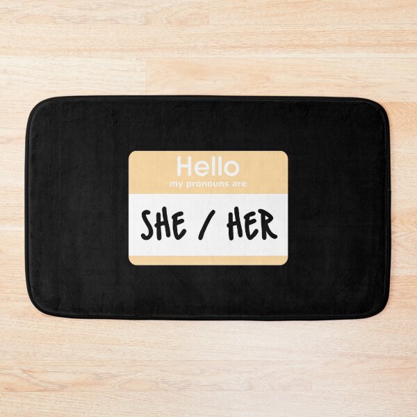 Item preview, Hello My Pronouns Are She Her Pastel Orange designed and sold by everything4eva.