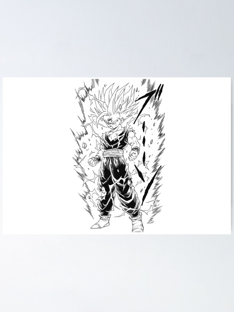 Gohan Super Saiyan 2 Dragon Ball Z Manga Ssj2 Poster For Sale By Uchihaindustry Redbubble 7395