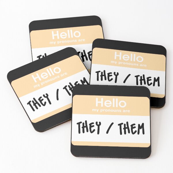 Item preview, Hello My Pronouns Are They Them Pastel Orange designed and sold by everything4eva.