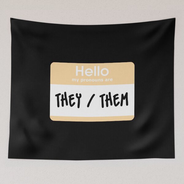 Item preview, Hello My Pronouns Are They Them Pastel Orange designed and sold by everything4eva.