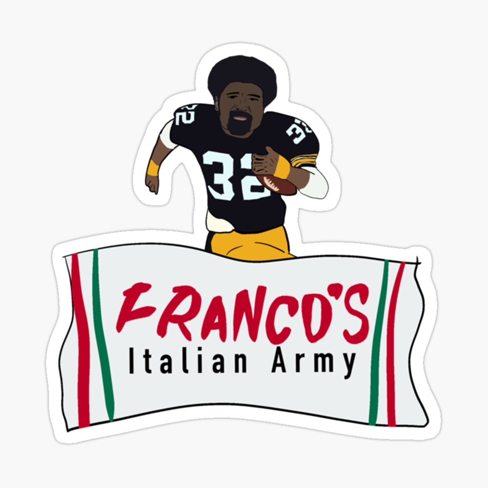 Pittsburgh Steelers Franco's Italian Army Franco Harris T-Shirt NEW! |