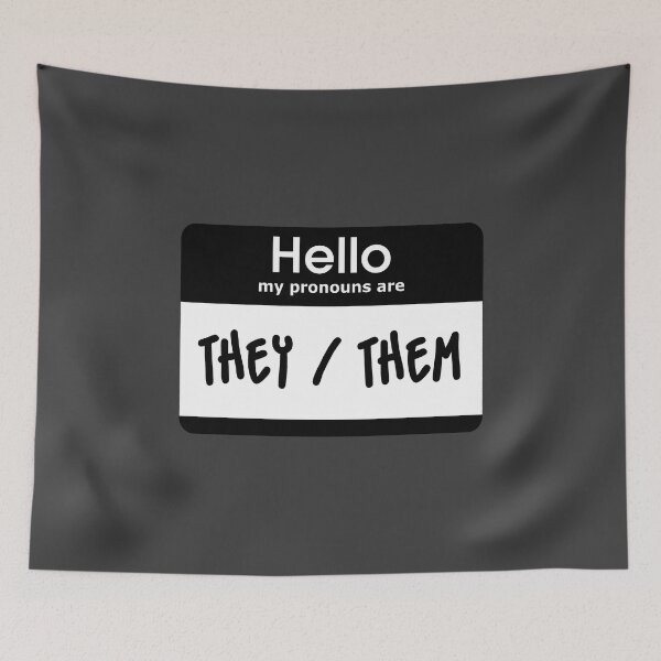 Item preview, Hello My Pronouns Are They Them Black designed and sold by everything4eva.