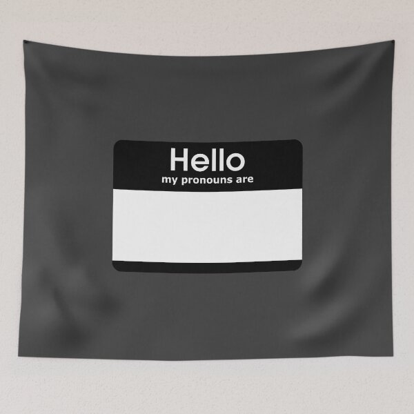 Item preview, Hello My Pronouns Are BLANK Black designed and sold by everything4eva.