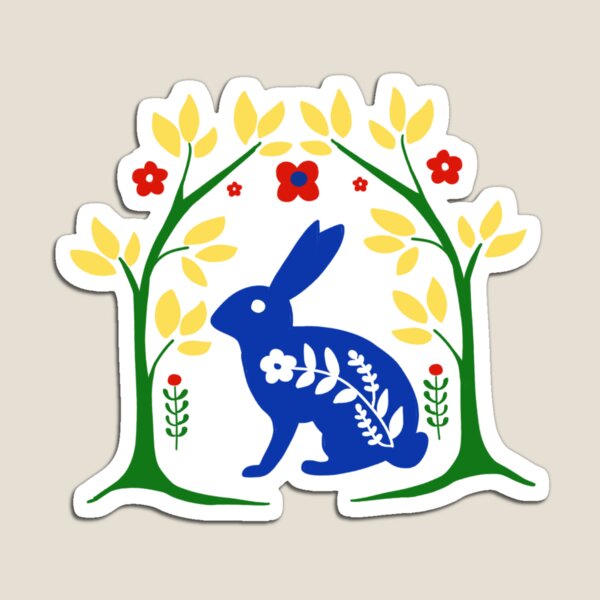 Scandinavian rabbit Magnet