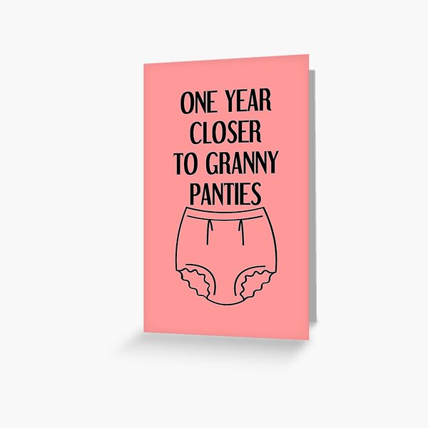 Granny Panties Greeting Cards for Sale