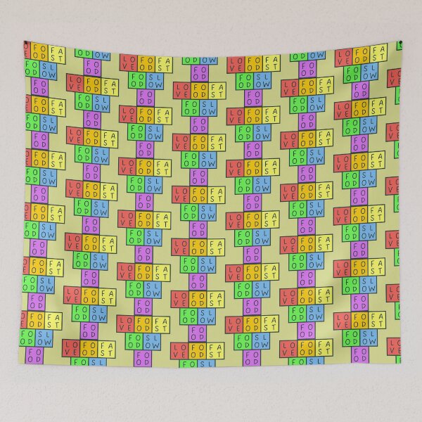 Item preview, Love food, fast food, slow food - Upside down Pyramid - Pastel colors - Violet to red - Gray text designed and sold by RainbowWordLand.