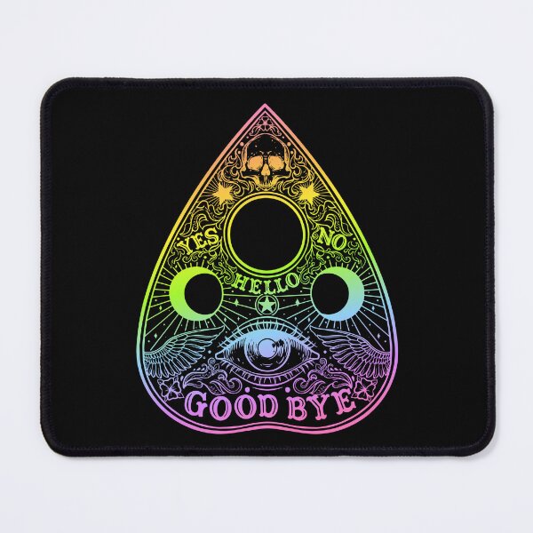 Item preview, rainbow gradient spirit board ouija planchette designed and sold by Manitou Mercantile.