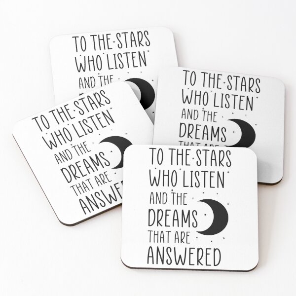 Item preview, To The Stars Who Listen And The Dreams That Are Answered - Book Quote designed and sold by Versographys.