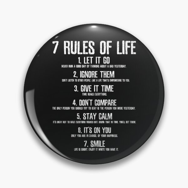 Item preview, 7 Rules Of Life Inspirational Quote Funny Tees designed and sold by KaitlinxLewis.