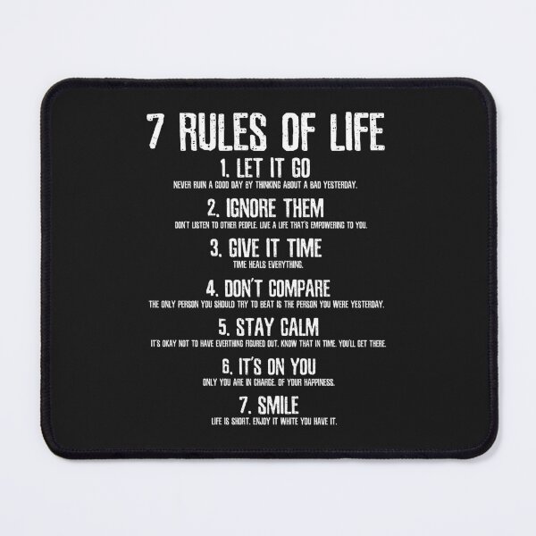Item preview, 7 Rules Of Life Inspirational Quote Funny Tees designed and sold by KaitlinxLewis.