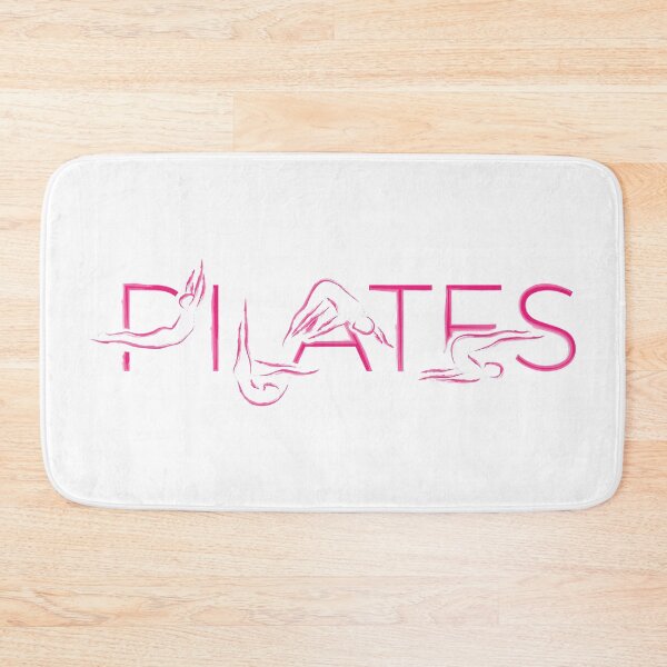 Item preview, Pilates poses in PILATES word pink designed and sold by sashica.