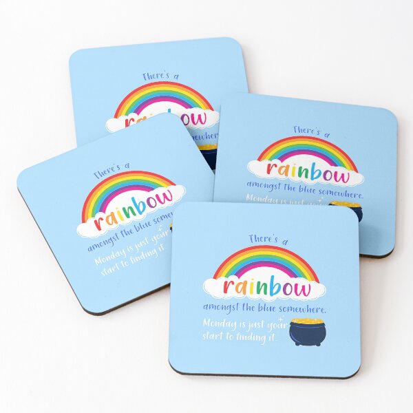 Item preview, There's a rainbow amongst the blue somewhere. Monday is just your start to finding it. designed and sold by S-L-B-Designs.