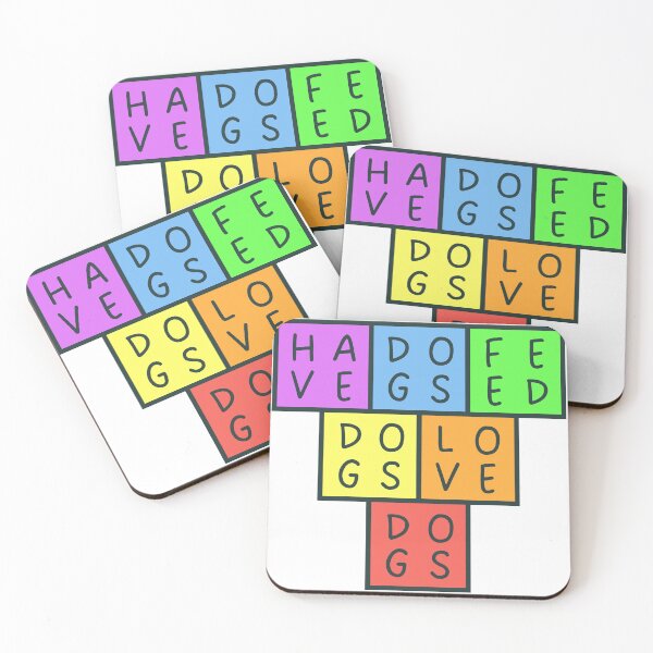 Item preview, Have dogs, feed dogs, love dogs - Upside down Pyramid - Pastel colors - Dark text - Violet to red designed and sold by RainbowWordLand.