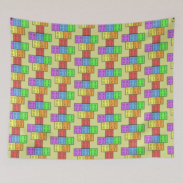 Item preview, Have dogs, feed dogs, love dogs - Upside down Pyramid - Pastel colors - Dark text - Violet to red designed and sold by RainbowWordLand.