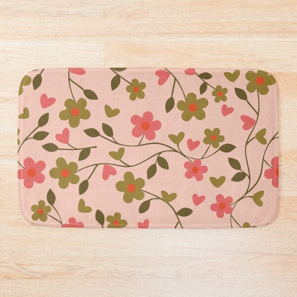 Item preview, Cute Pink Green Floral designed and sold by risingrocket.