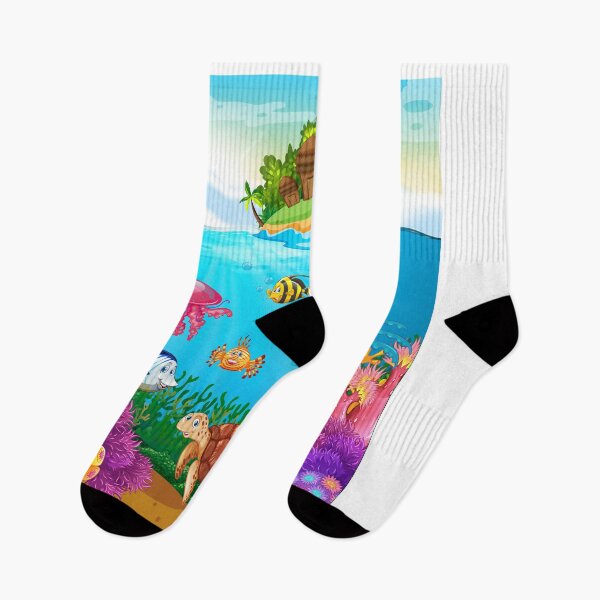 Item preview, A beautiful island in the middle of the sea, the way it looks from the bottom of the sea designed and sold by ShaStyle ArtFo.