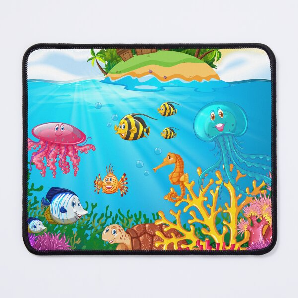 Item preview, A beautiful island in the middle of the sea, the way it looks from the bottom of the sea designed and sold by ShaStyle ArtFo.