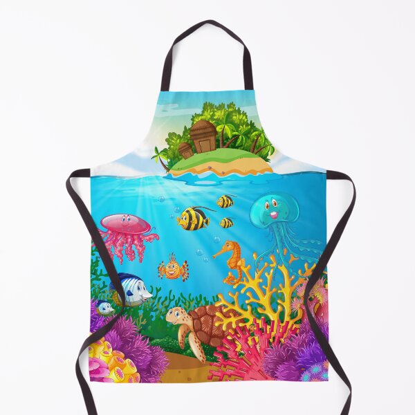 Item preview, A beautiful island in the middle of the sea, the way it looks from the bottom of the sea designed and sold by ShaStyle ArtFo.