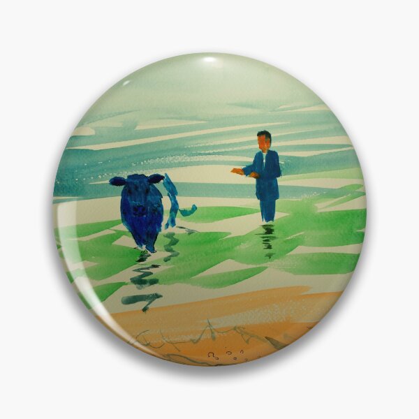 Item preview, Surreal belted galloway men in suits seascape painting designed and sold by MikeJory.