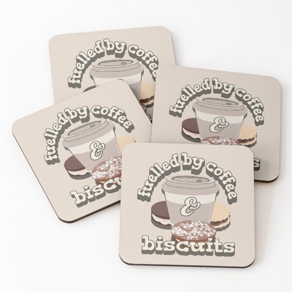 Item preview, Cream Fuelled By Coffee And Biscuits Fun Slogan UK Spelling designed and sold by TrulyEpoque.