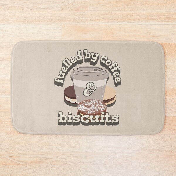 Item preview, Cream Fuelled By Coffee And Biscuits Fun Slogan UK Spelling designed and sold by TrulyEpoque.