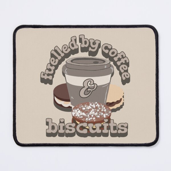 Item preview, Dark Cream Fuelled By Coffee And Biscuits Fun Slogan UK Spelling designed and sold by TrulyEpoque.