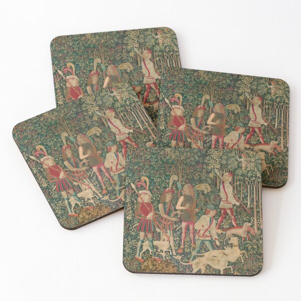 Item preview, 1. The Hunters Enter the Woods (from the Unicorn Tapestries) (1495–1505) designed and sold by unsung.art [].