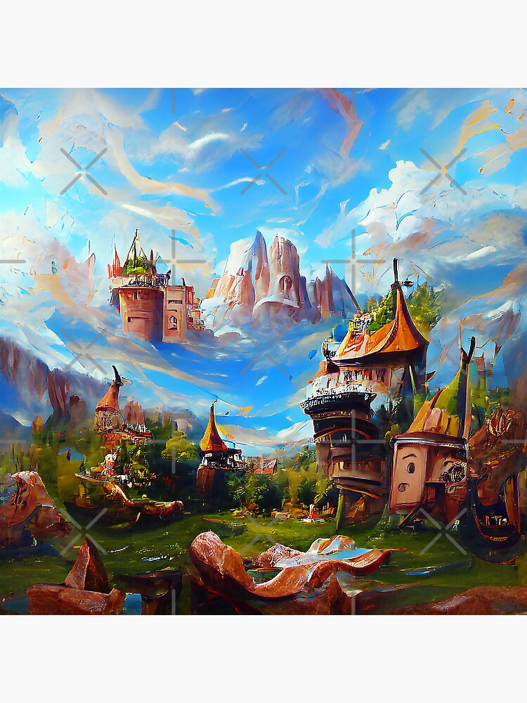 "Land of Fantasy Fantasy Art Collections" Sticker for Sale by SubhranilDhar Redbubble