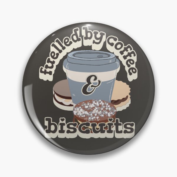 Item preview, Powder Blue Fuelled By Coffee And Biscuits Fun Slogan UK Spelling designed and sold by TrulyEpoque.