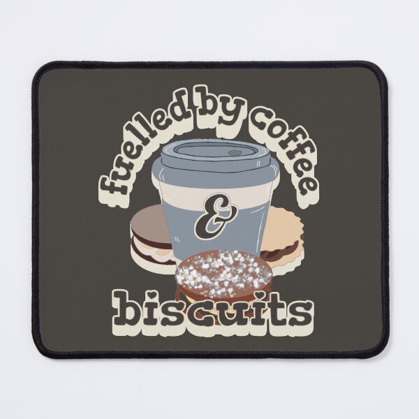 Item preview, Powder Blue Fuelled By Coffee And Biscuits Fun Slogan UK Spelling designed and sold by TrulyEpoque.