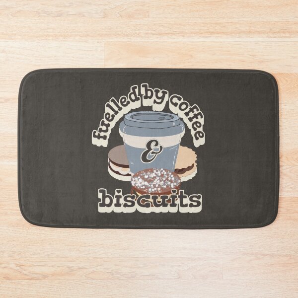 Item preview, Powder Blue Fuelled By Coffee And Biscuits Fun Slogan UK Spelling designed and sold by TrulyEpoque.