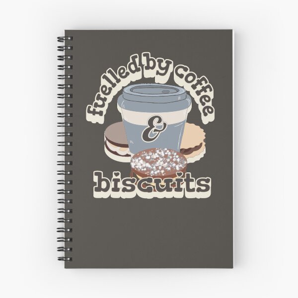 Item preview, Powder Blue Fuelled By Coffee And Biscuits Fun Slogan UK Spelling designed and sold by TrulyEpoque.