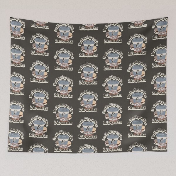 Item preview, Powder Blue Fuelled By Coffee And Biscuits Fun Slogan UK Spelling designed and sold by TrulyEpoque.
